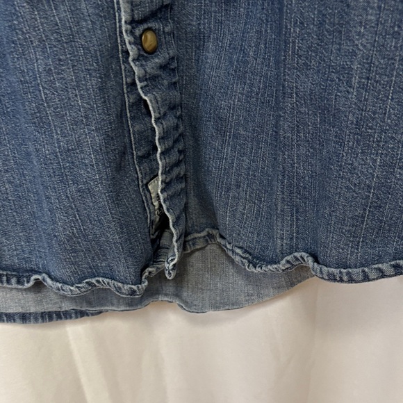 Wrangler Blue Denim Long Sleeve Shirt - Picture 8 of 11